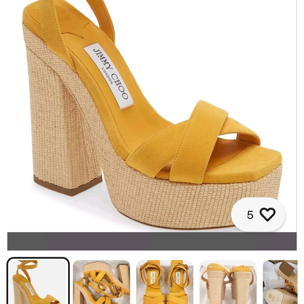 ISO: Jimmy Choo Sunflower Yellow Platform Heels